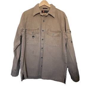 KAKADU Australia Toorak Canvas Over Shirt Mens Size S Long Sleeve Work Shirt